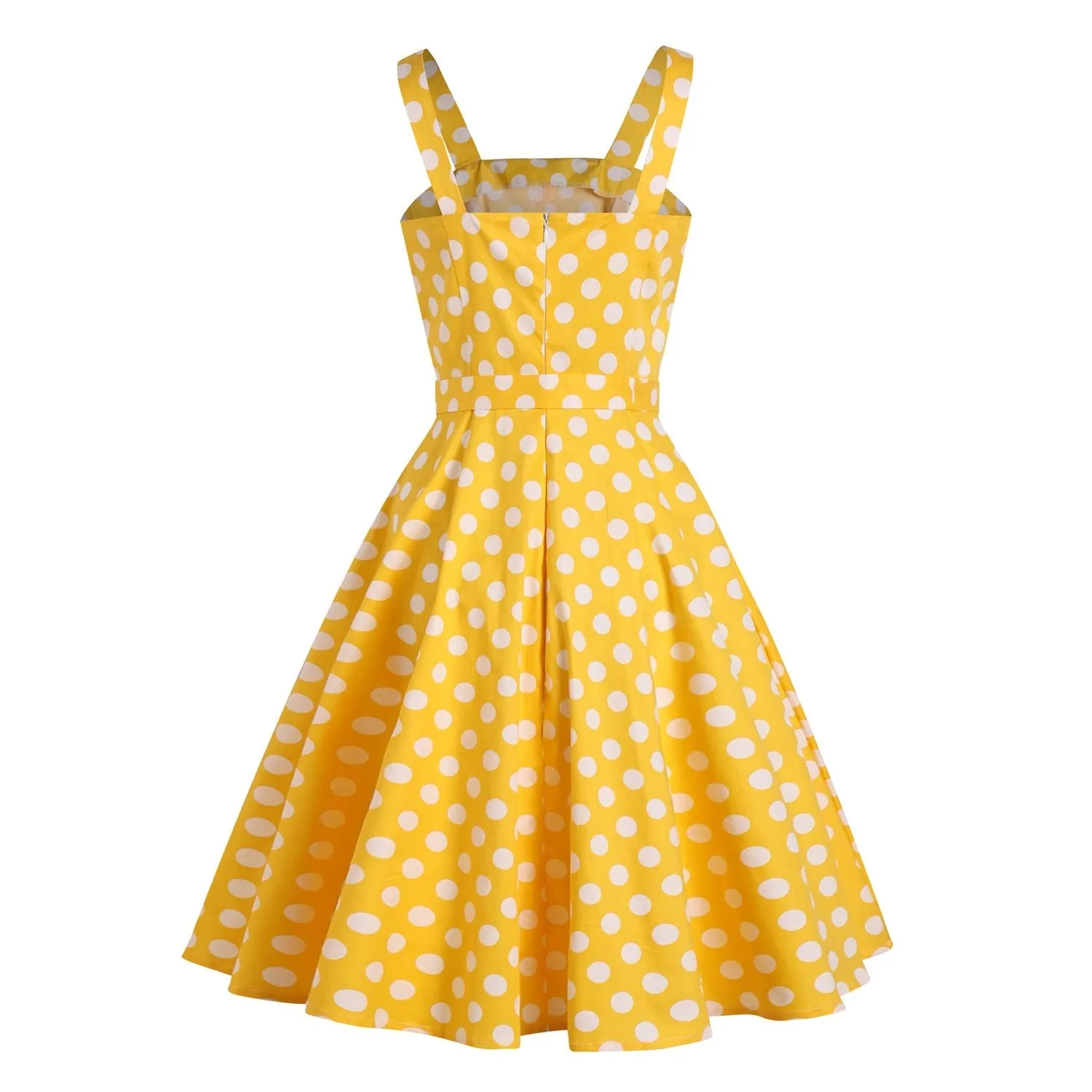 BerriesJam - Cotton Spaghetti Straps Midi Tunic Sleeveless Swing Sundress