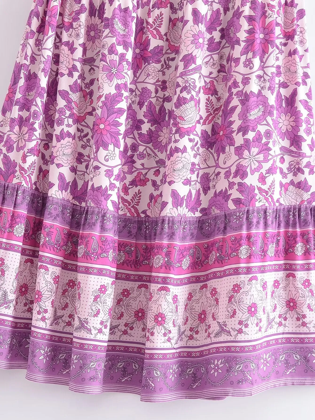 Boho Skirt, Hippie Skirts, Maxi Skirt,  Scilla Elise in Pink and Blue
