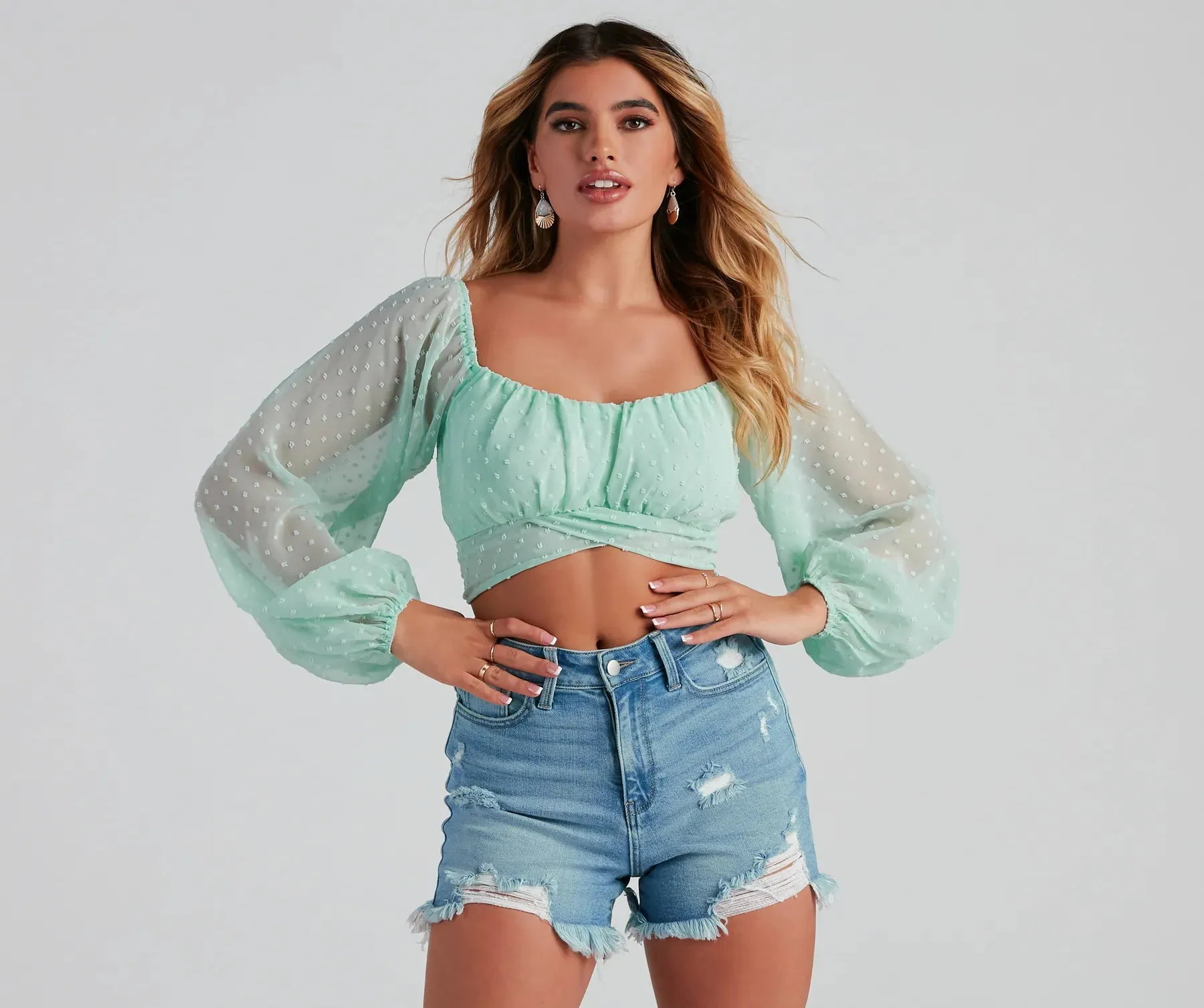 Breezy And Chic Sheer Crop Top
