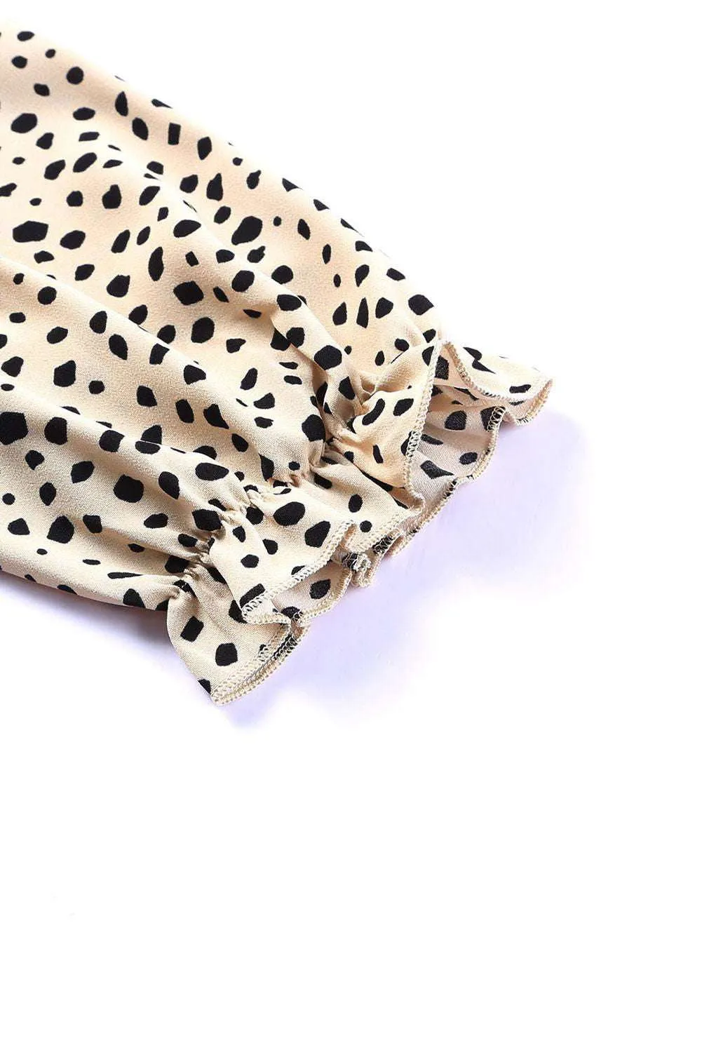 Brown Leopard 3/4 Sleeves Blouse