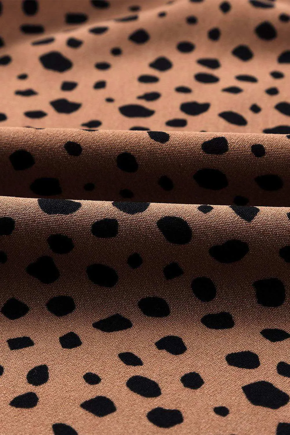 Brown Leopard 3/4 Sleeves Blouse