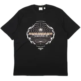 BURBERRY BLACK OVERSIZED LOGO T-SHIRT