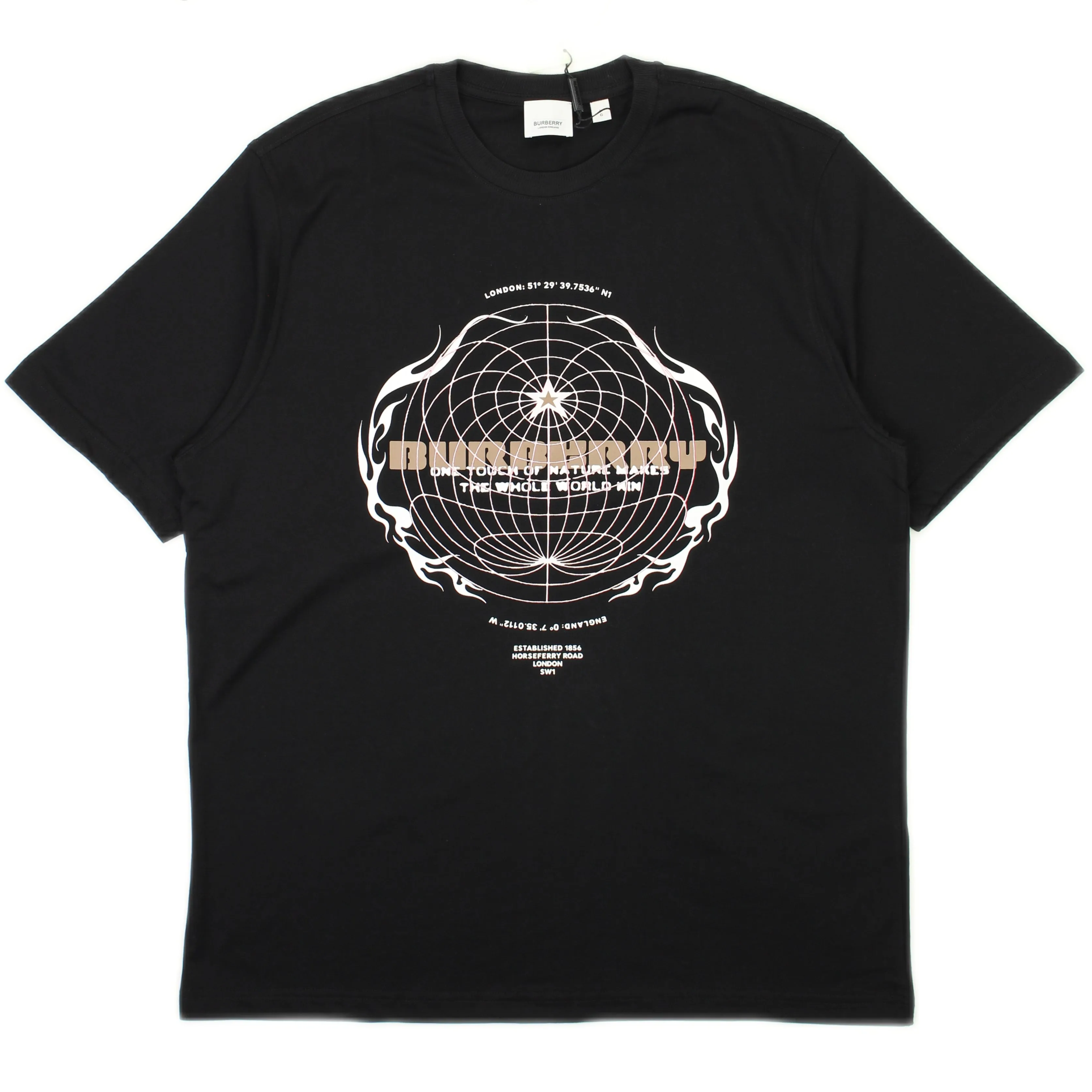 BURBERRY BLACK OVERSIZED LOGO T-SHIRT