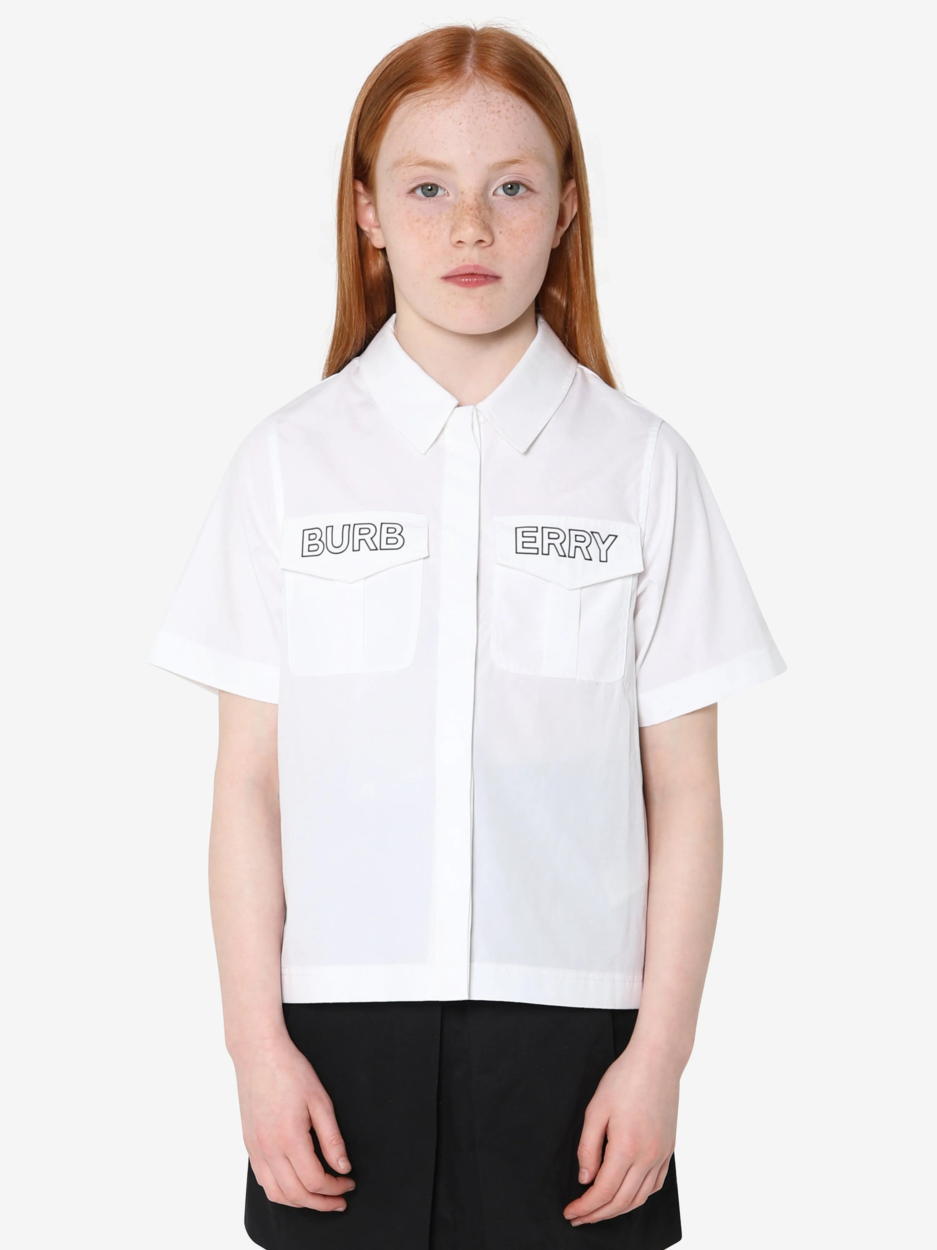 Burberry Girls Cotton Pocket Nancy Blouse