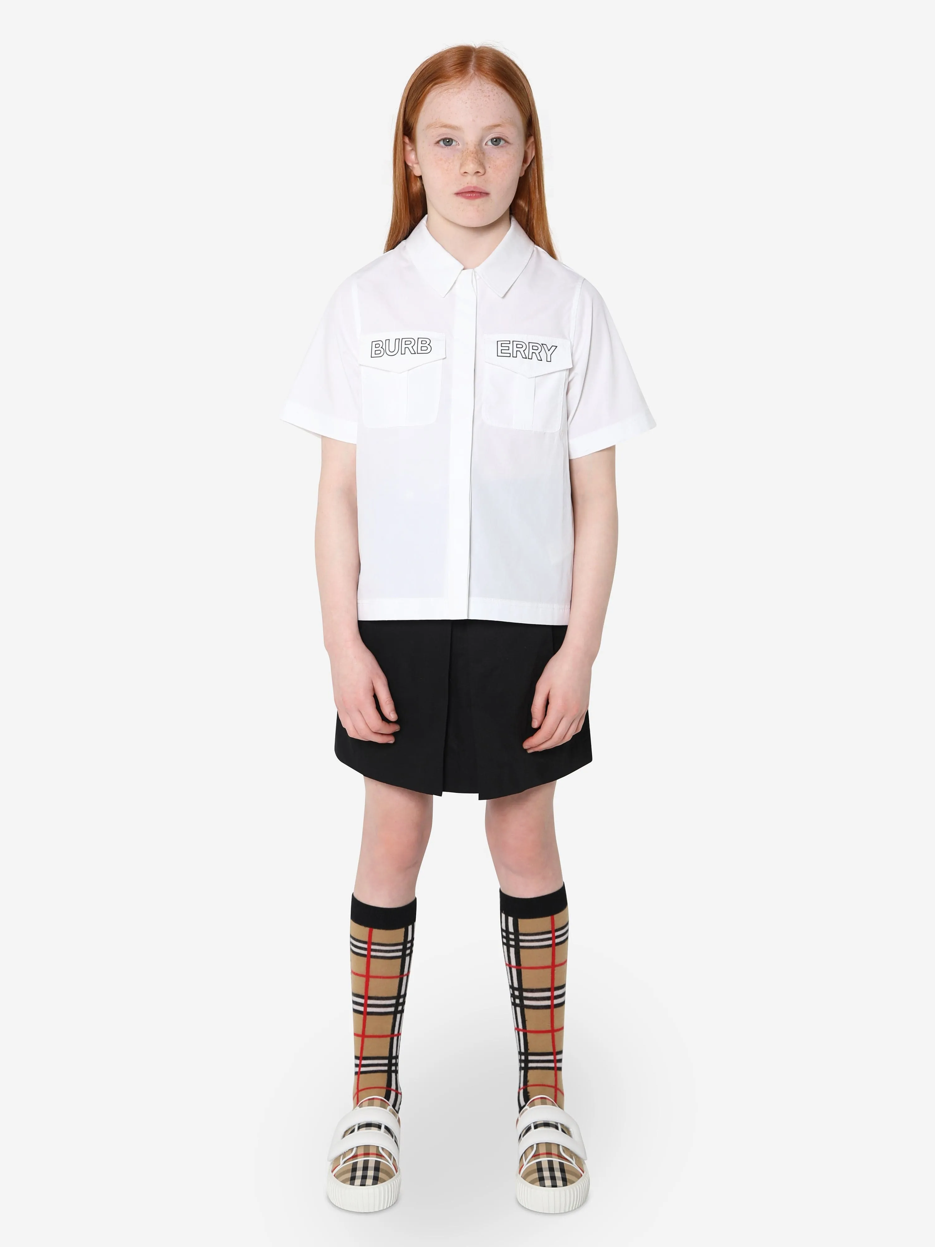 Burberry Girls Cotton Pocket Nancy Blouse