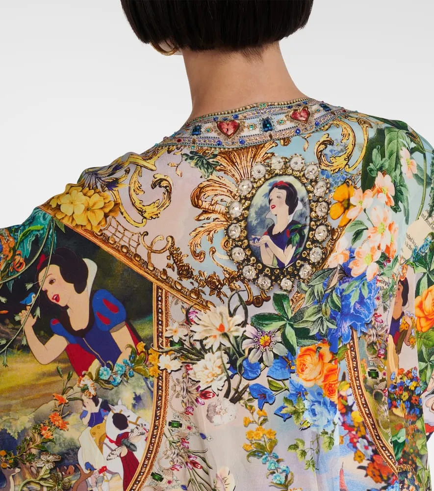 Camilla Embellished printed silk kaftan