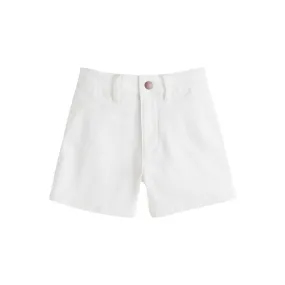 Denim Shorts in Ivory