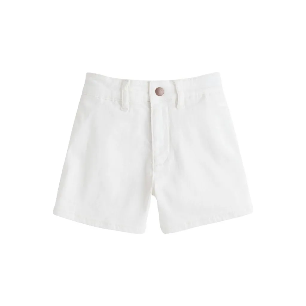 Denim Shorts in Ivory