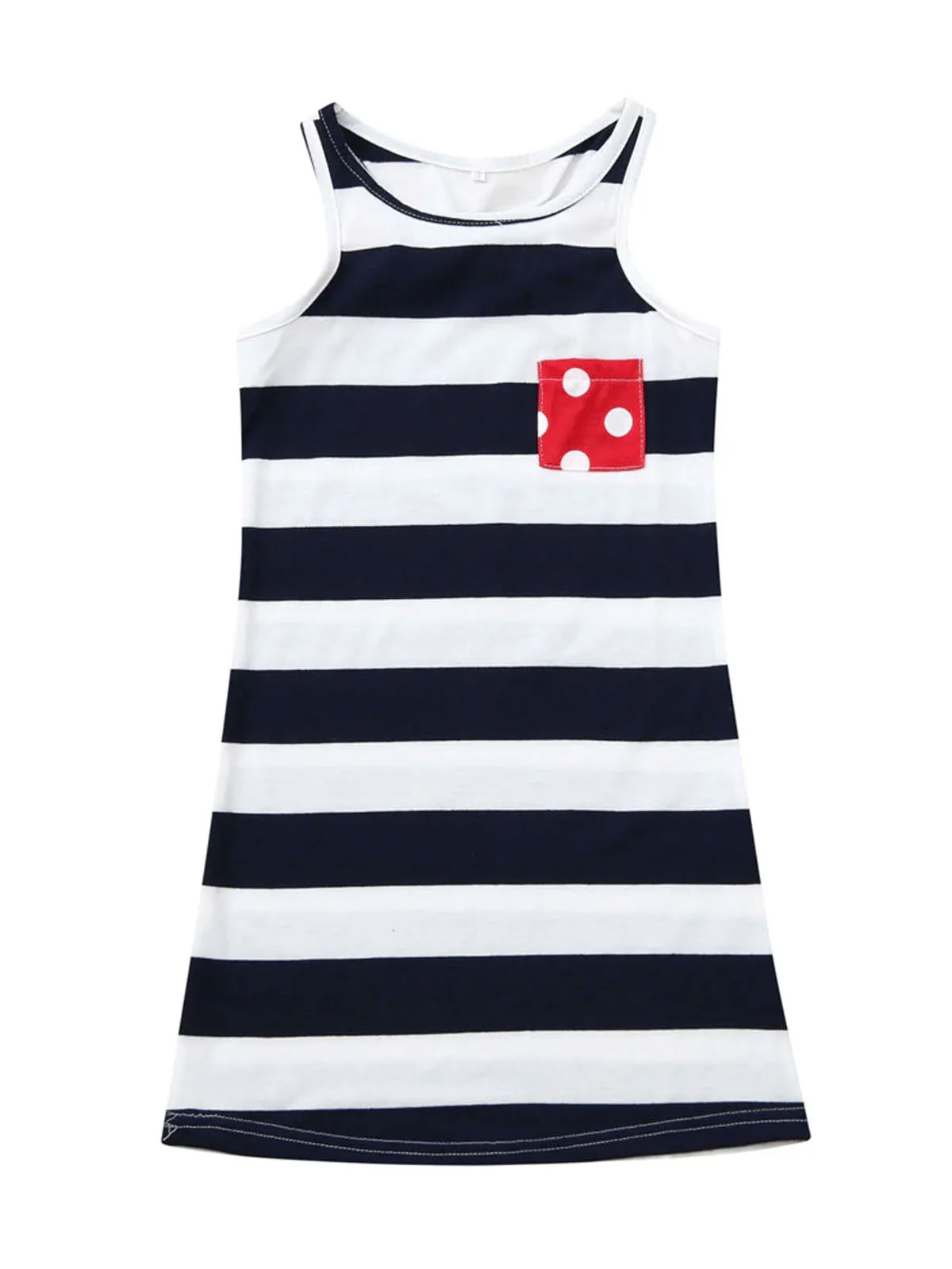 Dots In My Pocket Striped Sundress