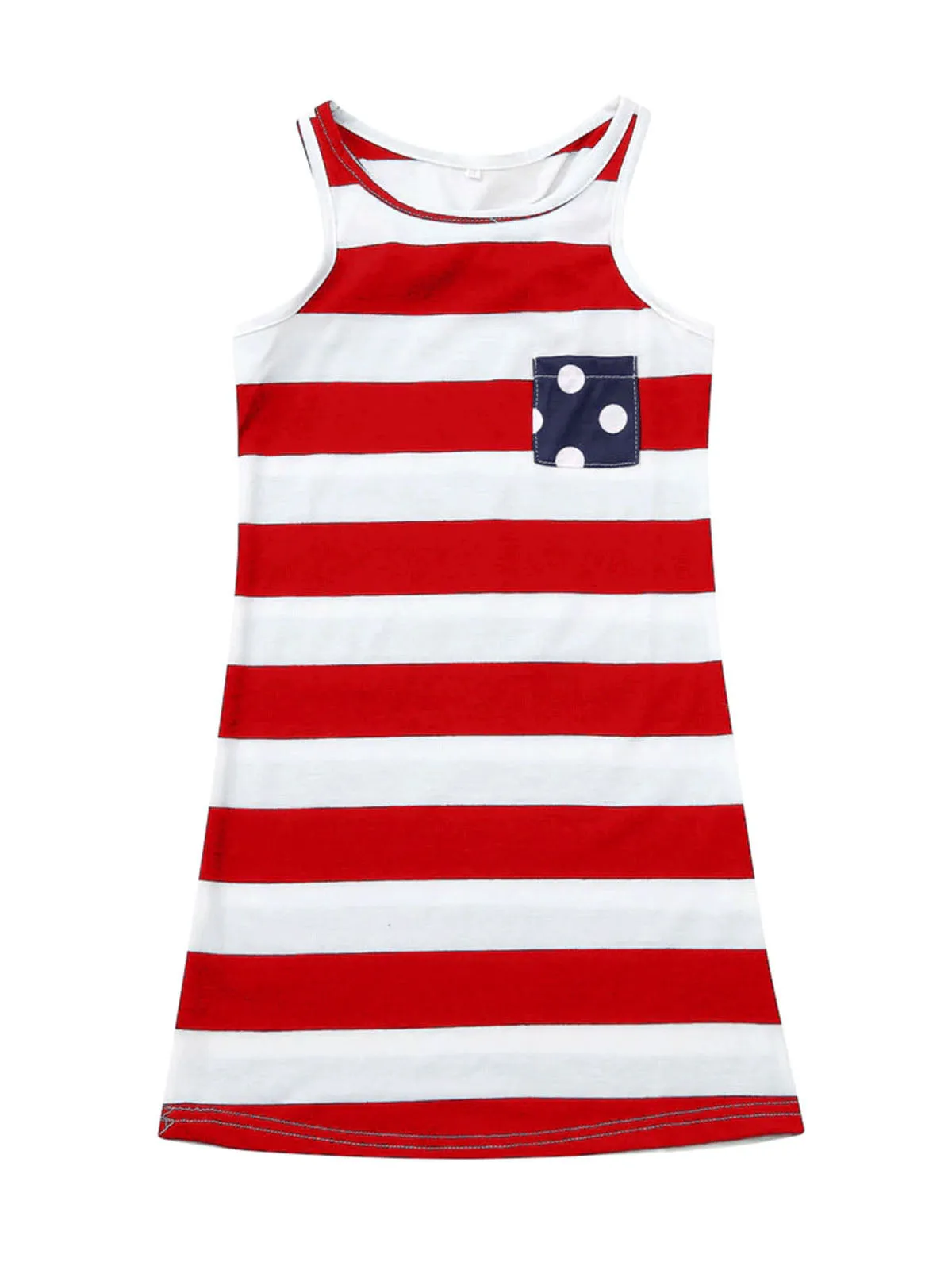 Dots In My Pocket Striped Sundress