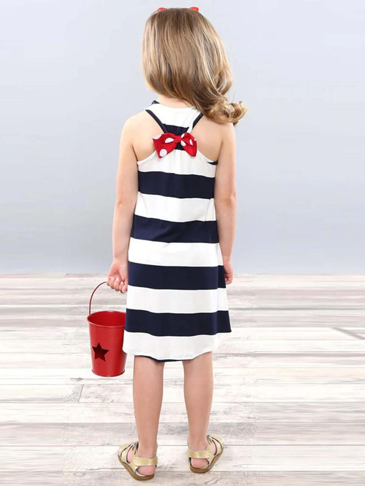 Dots In My Pocket Striped Sundress