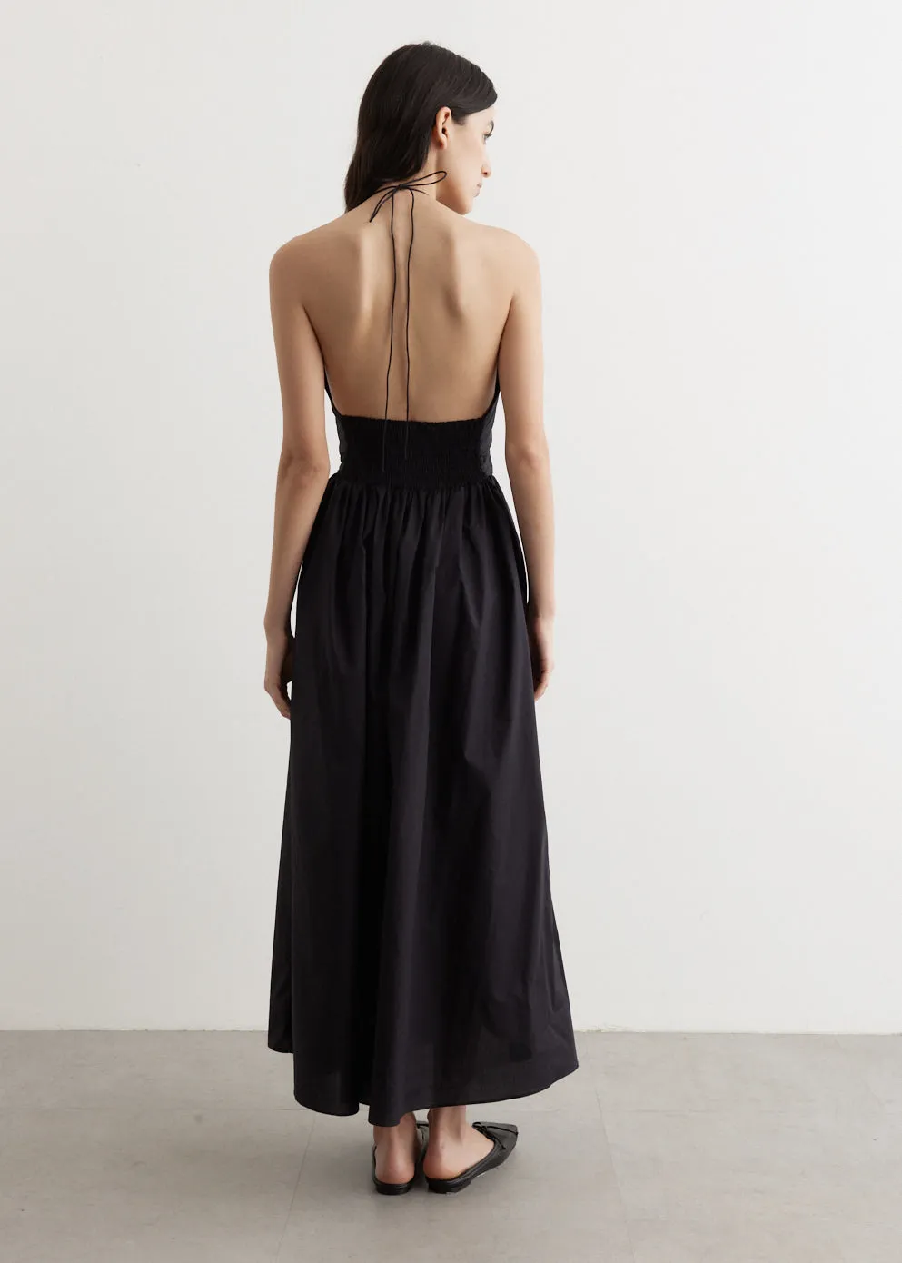 Drawcord Halter Sundress
