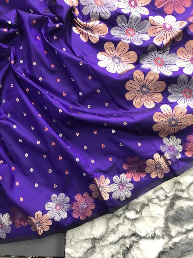 Elegant Lichi Breathable Organic Banarasi Saree