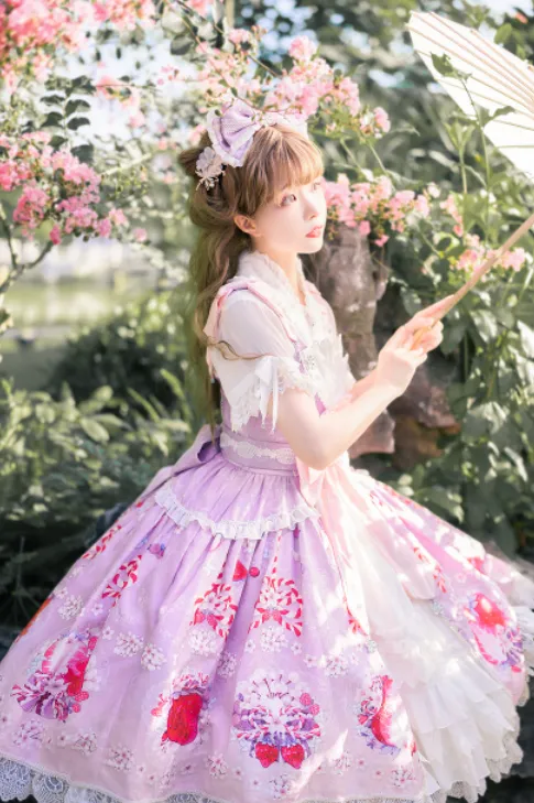 Forest Wardrobe ~ Fuying ~ Wa Lolita Lace Flounce Blouse