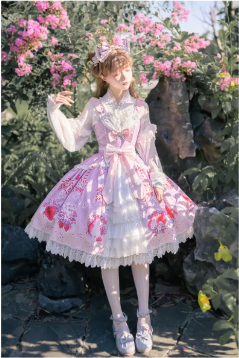 Forest Wardrobe ~ Fuying ~ Wa Lolita Lace Flounce Blouse
