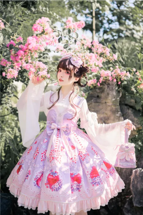 Forest Wardrobe ~ Fuying ~ Wa Lolita Lace Flounce Blouse