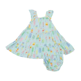 Fruit Dream Popsicles Twirly Sundress and Diaper Cover