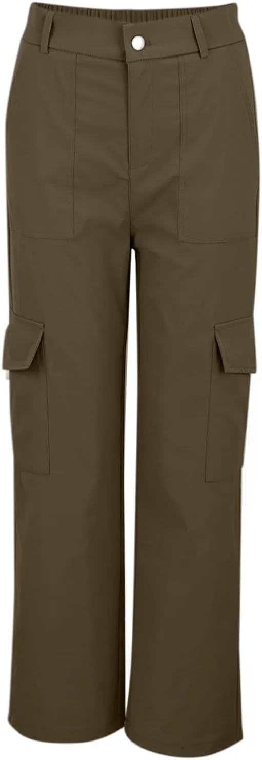 Hiking Cargo Pants for Women Relaxed Fit Casual High Waisted Straight Wide Leg Trousers Y2K Streetwear with Pockets