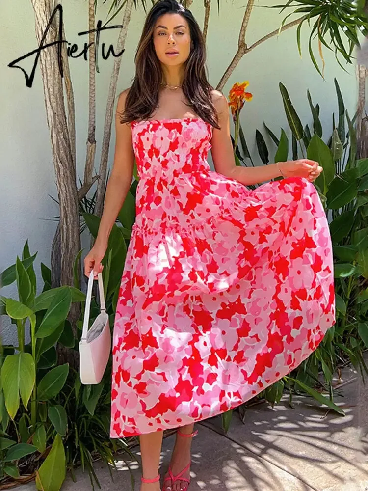 Lace Up Backless Sexy Maxi Dress Summer Women Elastic Red Long Elegant Ladies Holiday Dress Sundress Vestido Chiffon