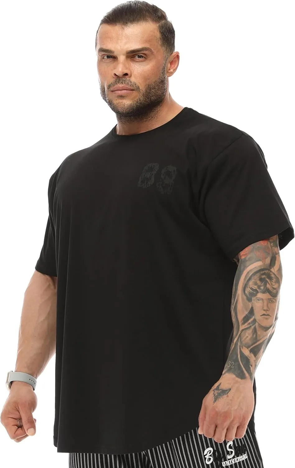 Men's Oversize T-Shirt Thin Fabric 100% Cotton Rag Top Gym T-Shirt