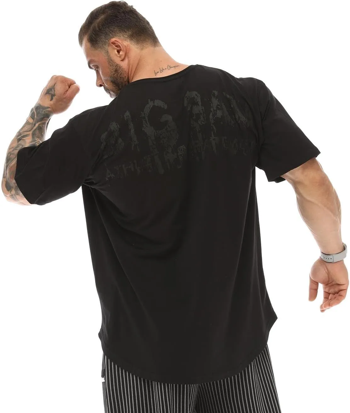 Men's Oversize T-Shirt Thin Fabric 100% Cotton Rag Top Gym T-Shirt