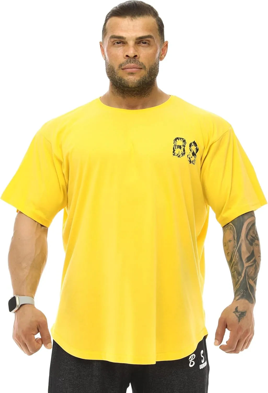 Men's Oversize T-Shirt Thin Fabric 100% Cotton Rag Top Gym T-Shirt