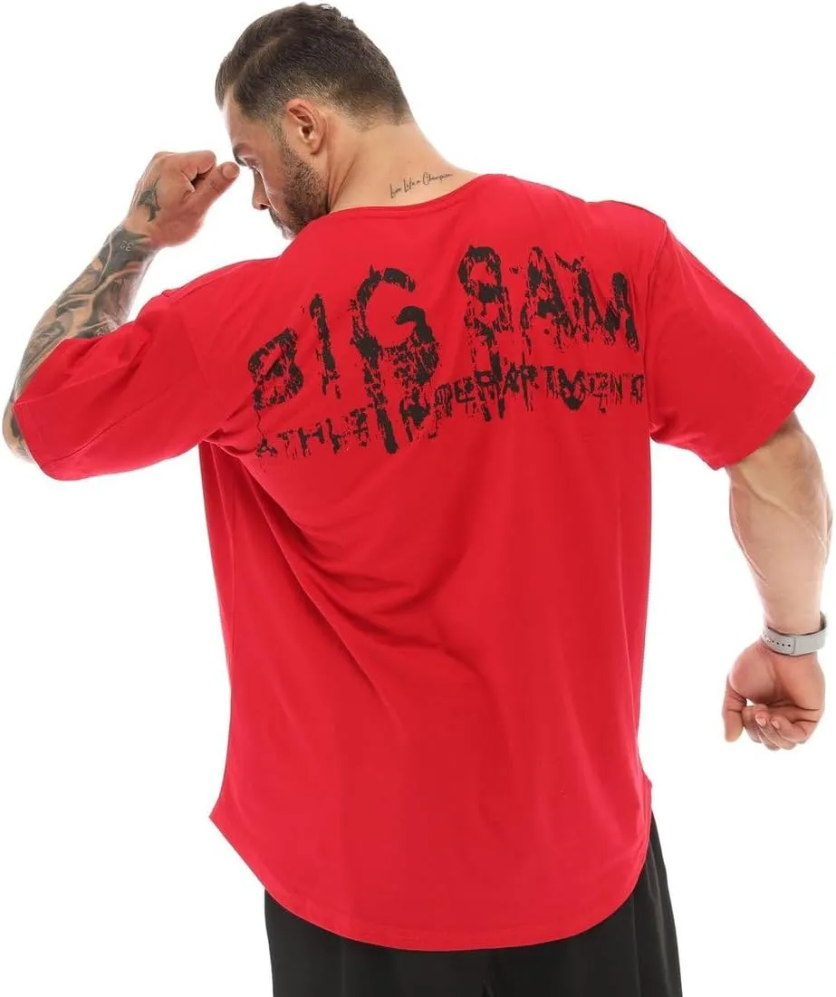 Men's Oversize T-Shirt Thin Fabric 100% Cotton Rag Top Gym T-Shirt