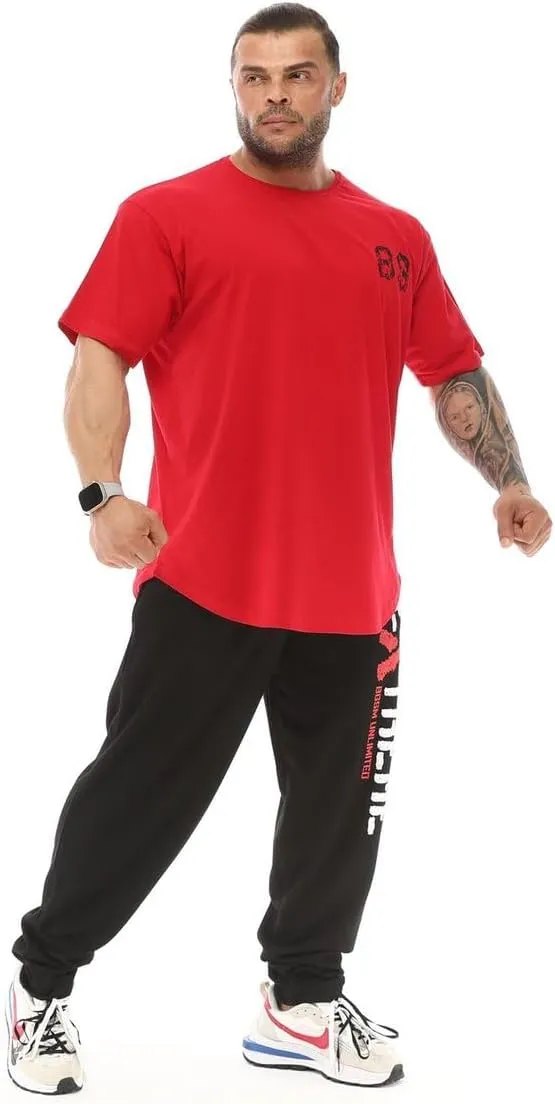 Men's Oversize T-Shirt Thin Fabric 100% Cotton Rag Top Gym T-Shirt