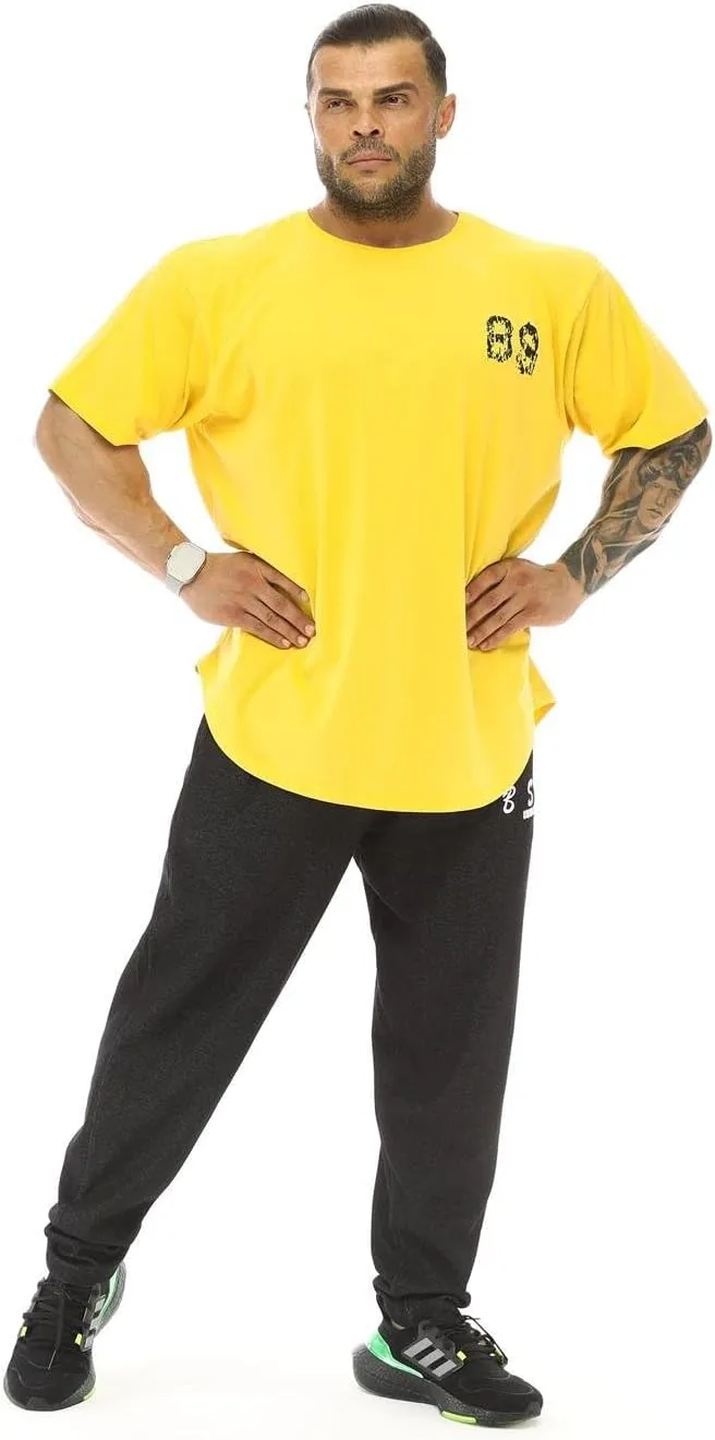 Men's Oversize T-Shirt Thin Fabric 100% Cotton Rag Top Gym T-Shirt
