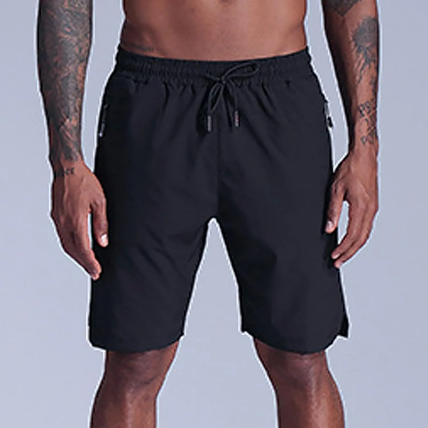 Mens Summer Quick Dry Athletic Running Shorts Drawstrings Lightweight 7 Inch Gym Workout Shorts Loose Solid Training Short