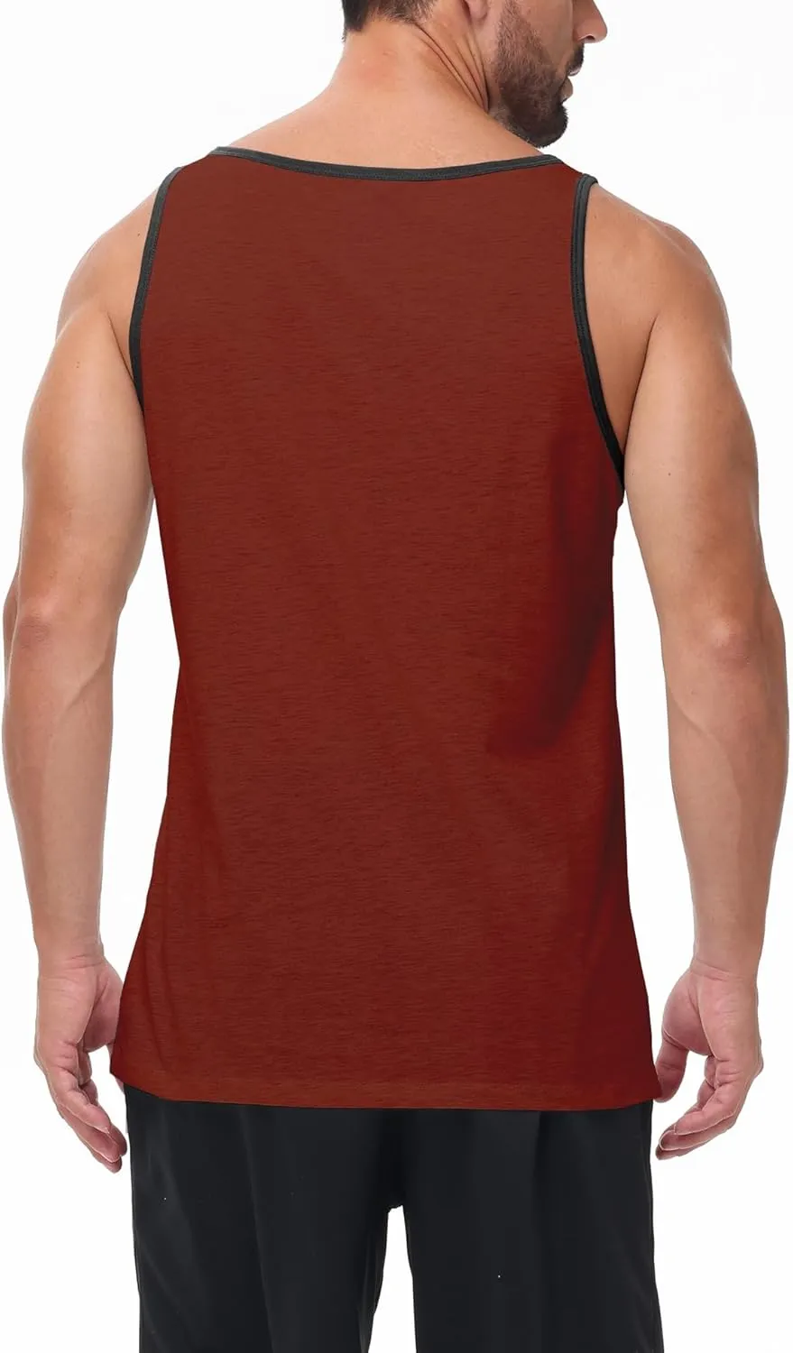 Mens Tank Top Sleeveless Muscle Shirts Soft Cotton Casual T Shirt for Gym Workout