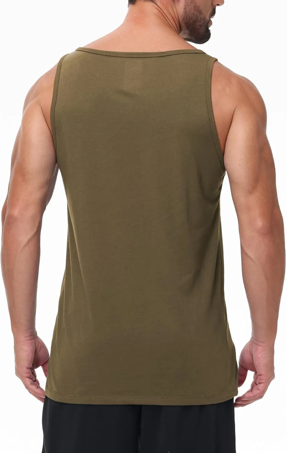Mens Tank Top Sleeveless Muscle Shirts Soft Cotton Casual T Shirt for Gym Workout