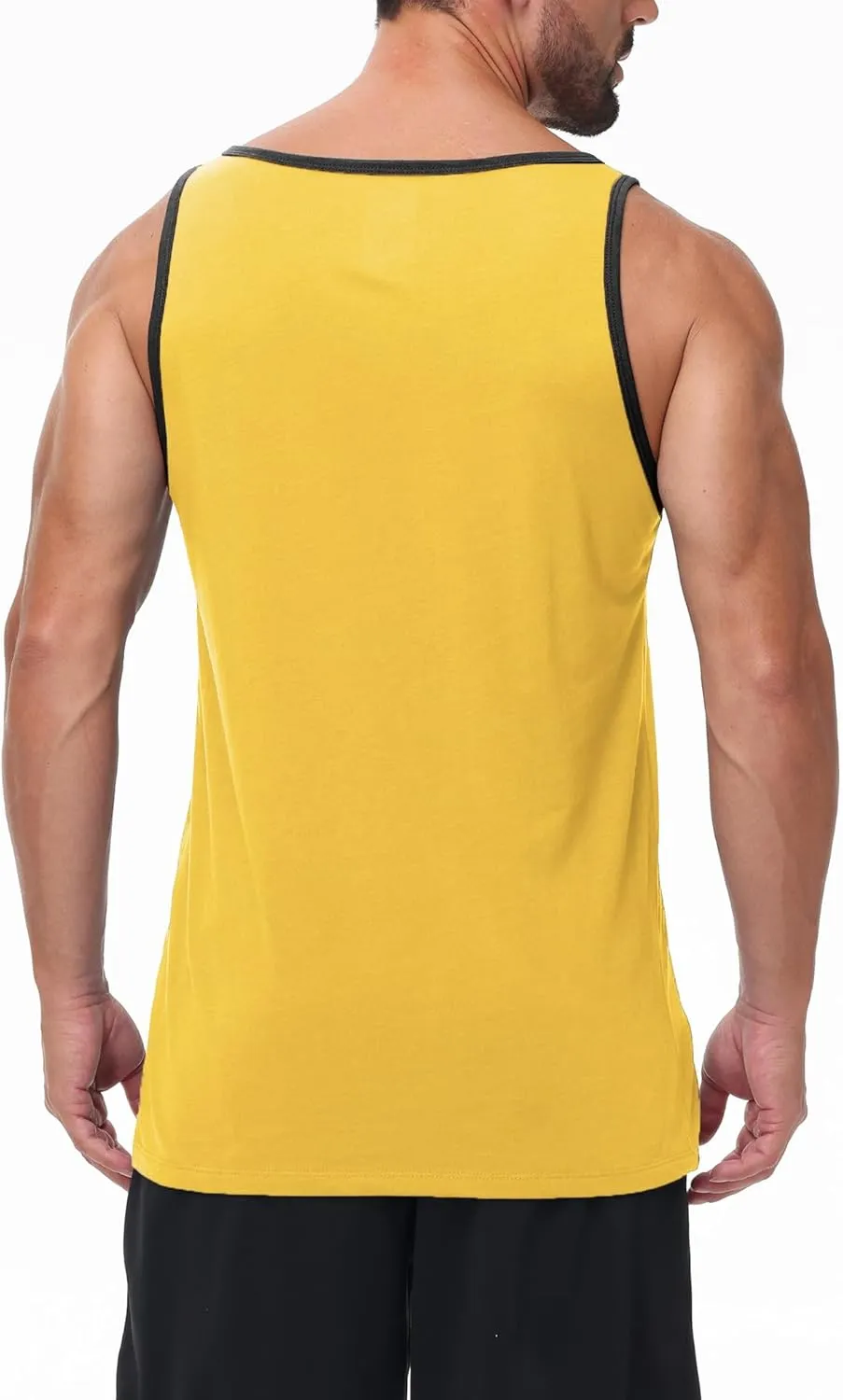 Mens Tank Top Sleeveless Muscle Shirts Soft Cotton Casual T Shirt for Gym Workout