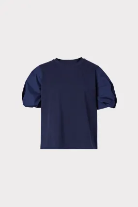 Monica Jersey Poplin Combo Tee