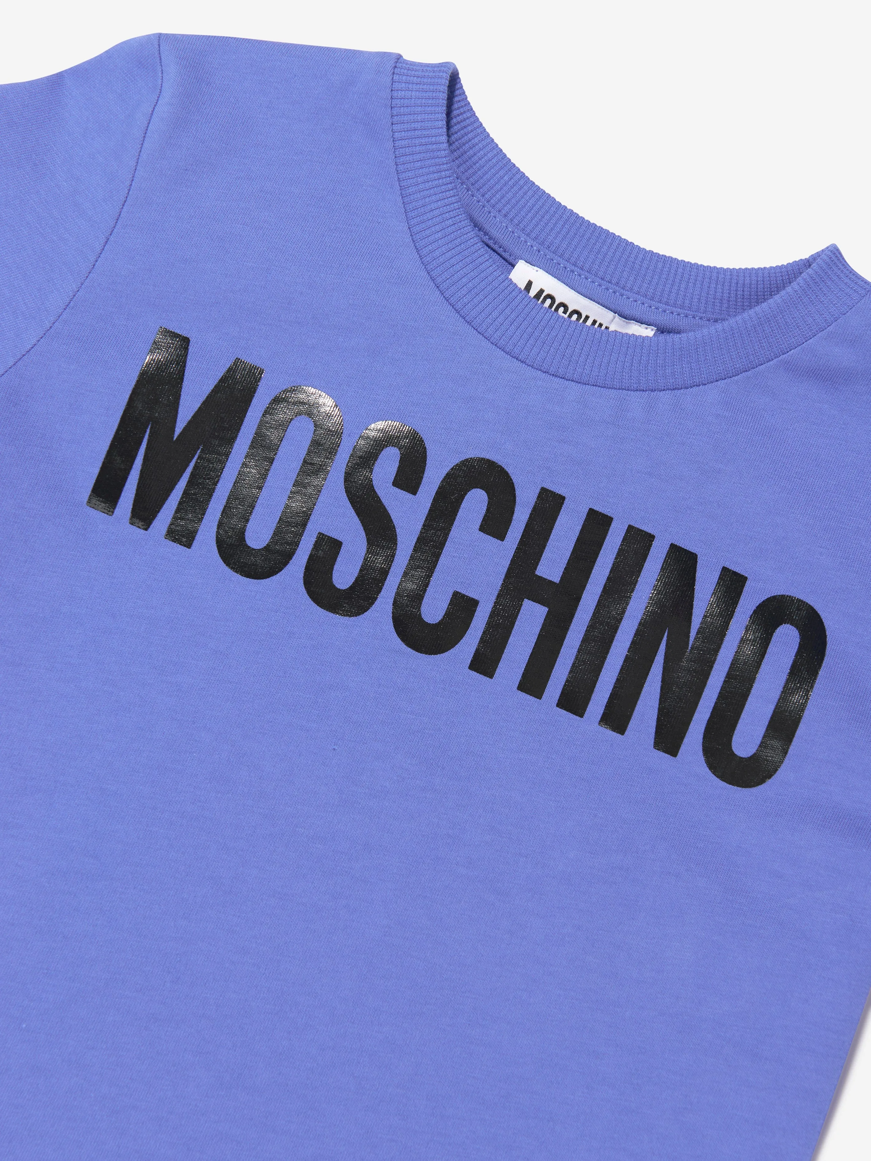 Moschino Kids Logo T-Shirt in Blue