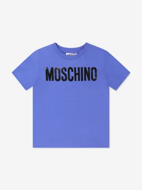 Moschino Kids Logo T-Shirt in Blue