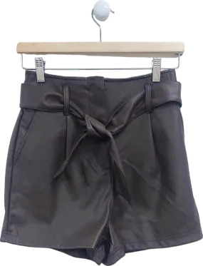 New Look Brown Tara Tie Waist Shorts UK 6