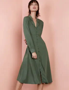 Notch Tie-Back Maxi Dress