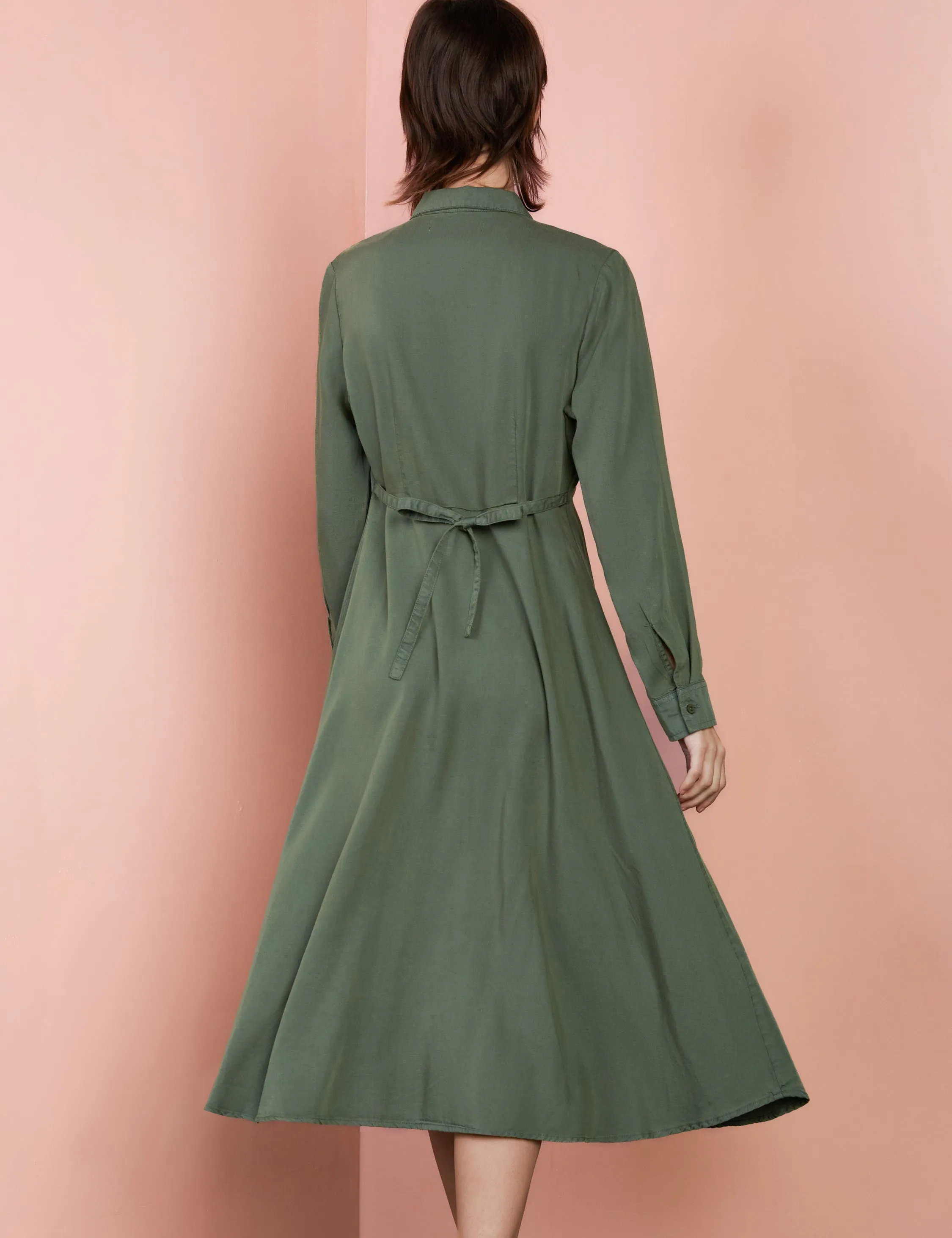 Notch Tie-Back Maxi Dress