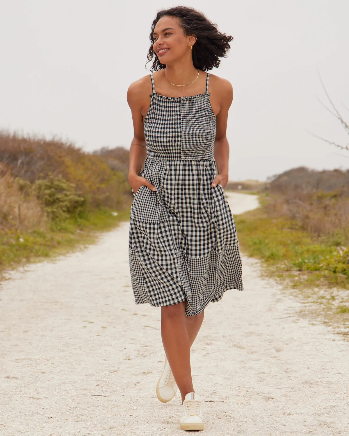 Organic Smocked Patchwork Dress by United By Blue