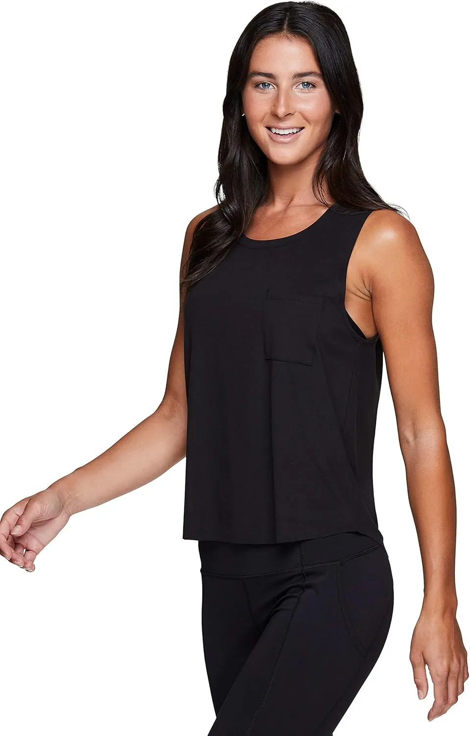 RBX Active Workout Tank Tops for Women, Fashion Soft Crop Tank with Crew Neck