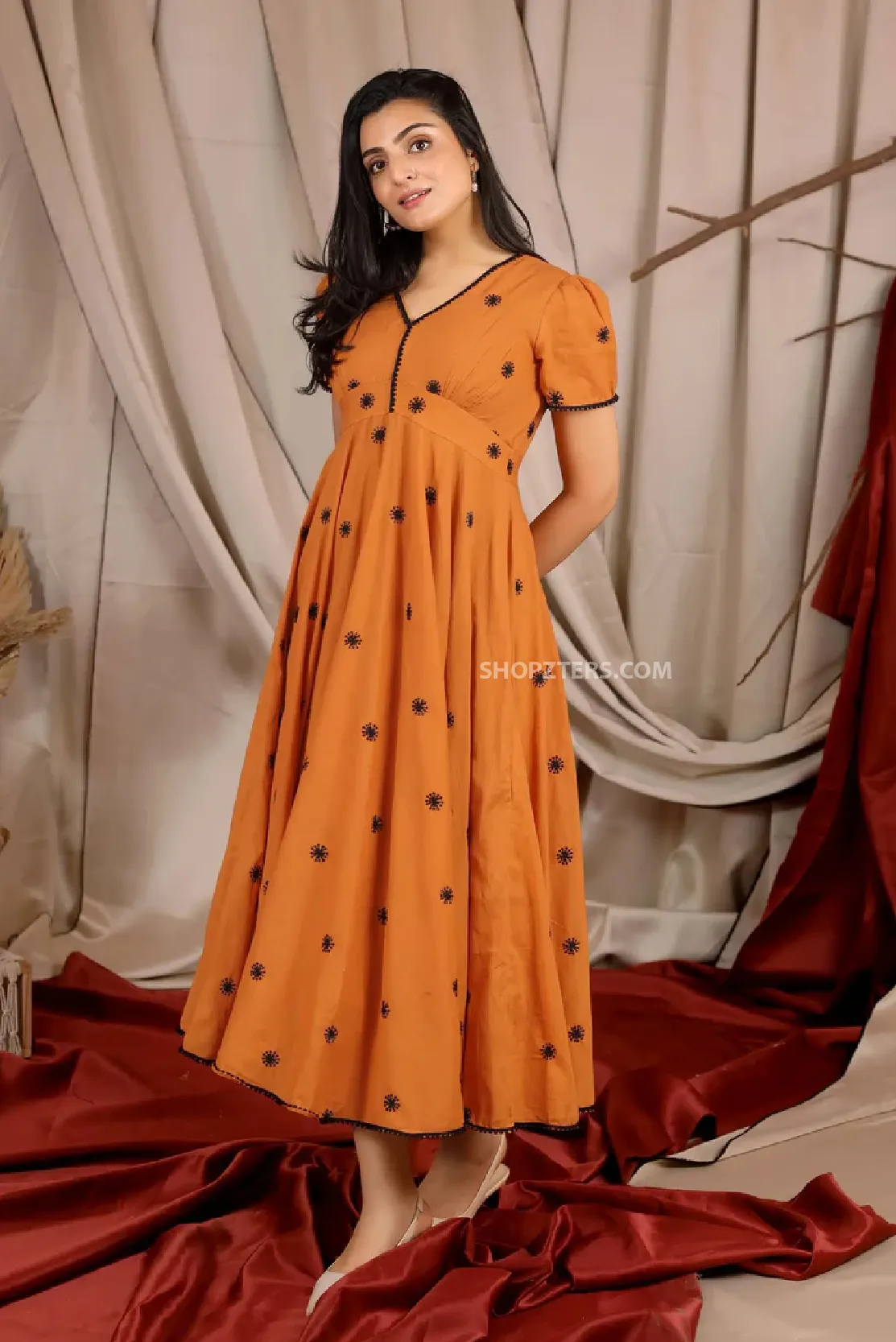 Rust Orange Summer Dress