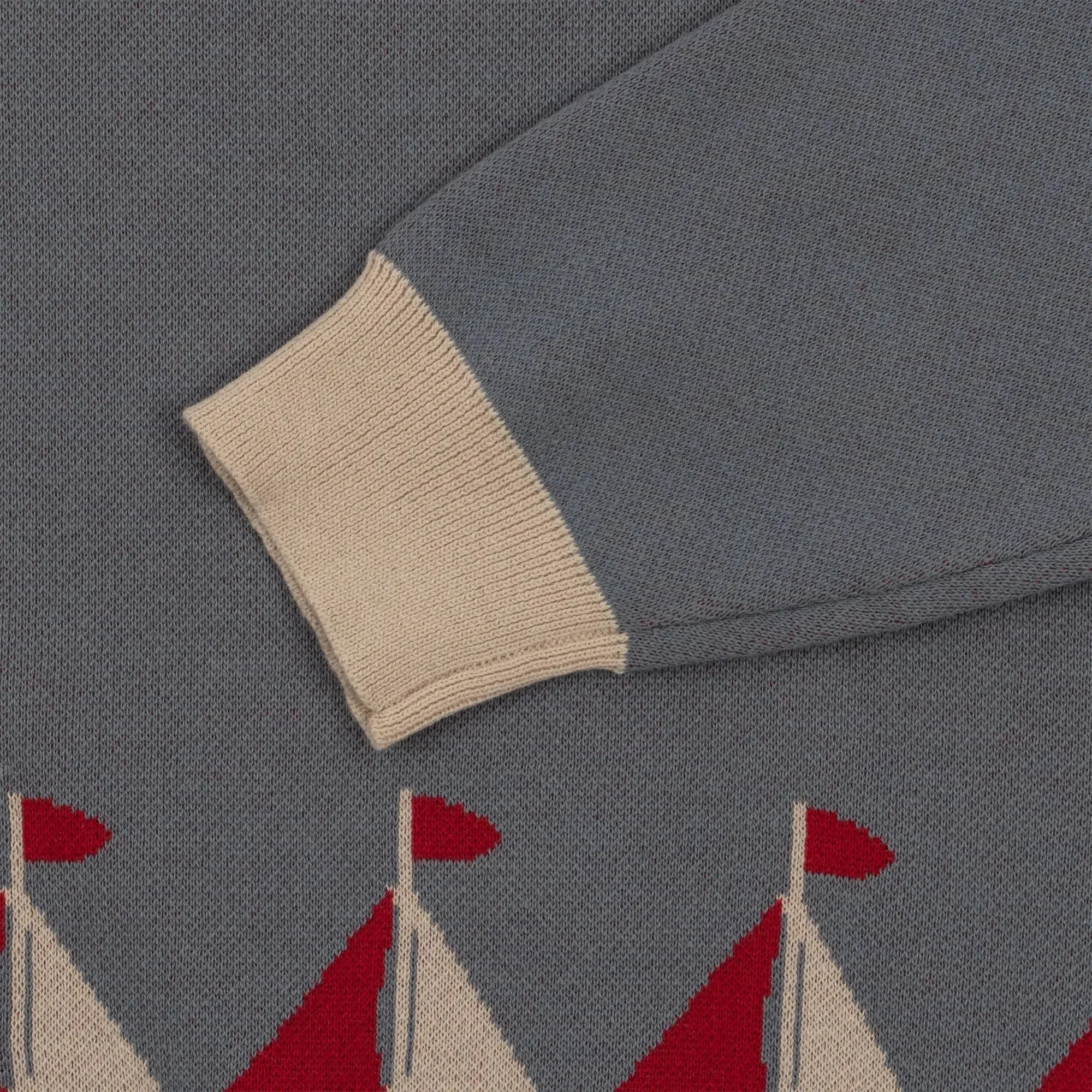 Sail Away Lapis Knit Blouse Gots