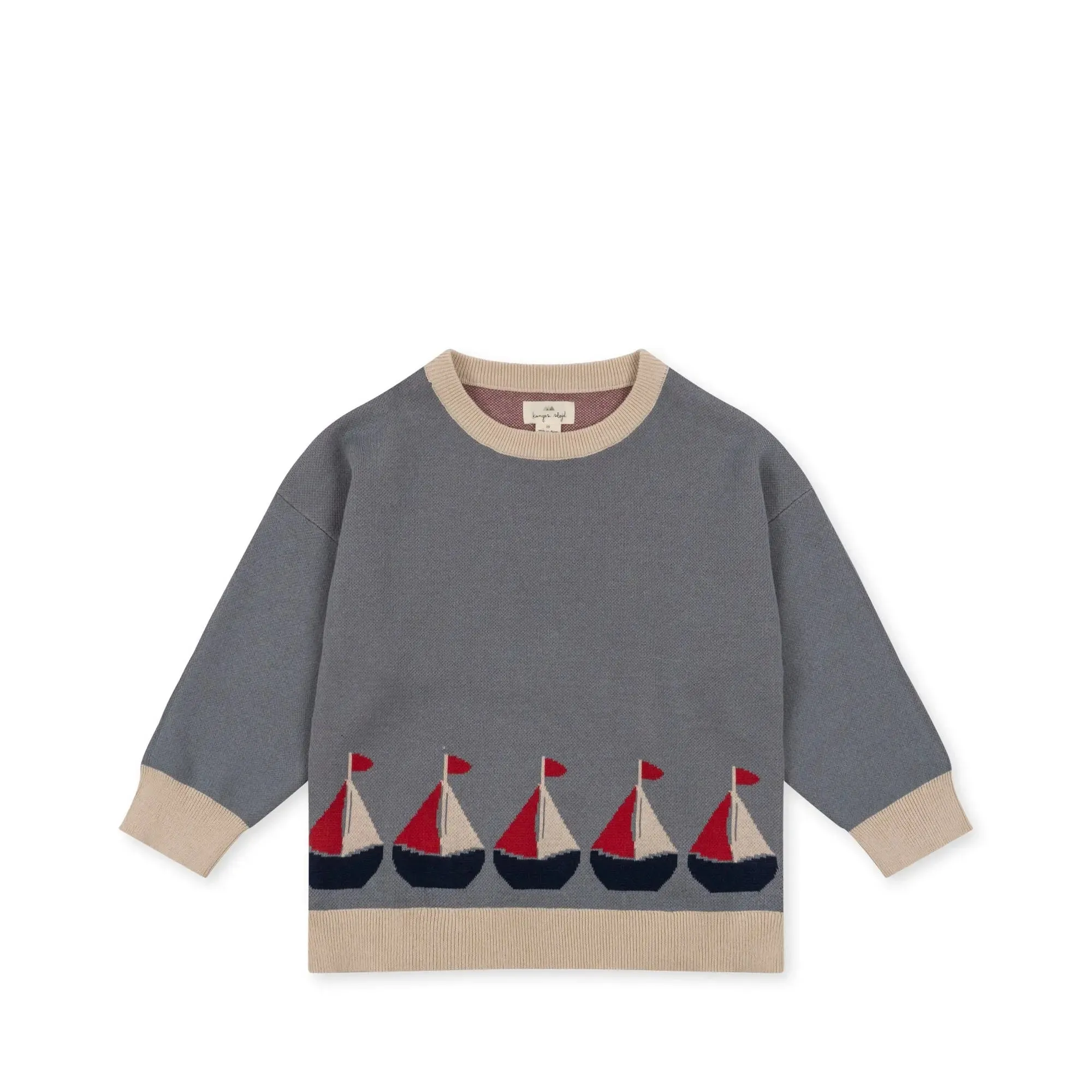 Sail Away Lapis Knit Blouse Gots