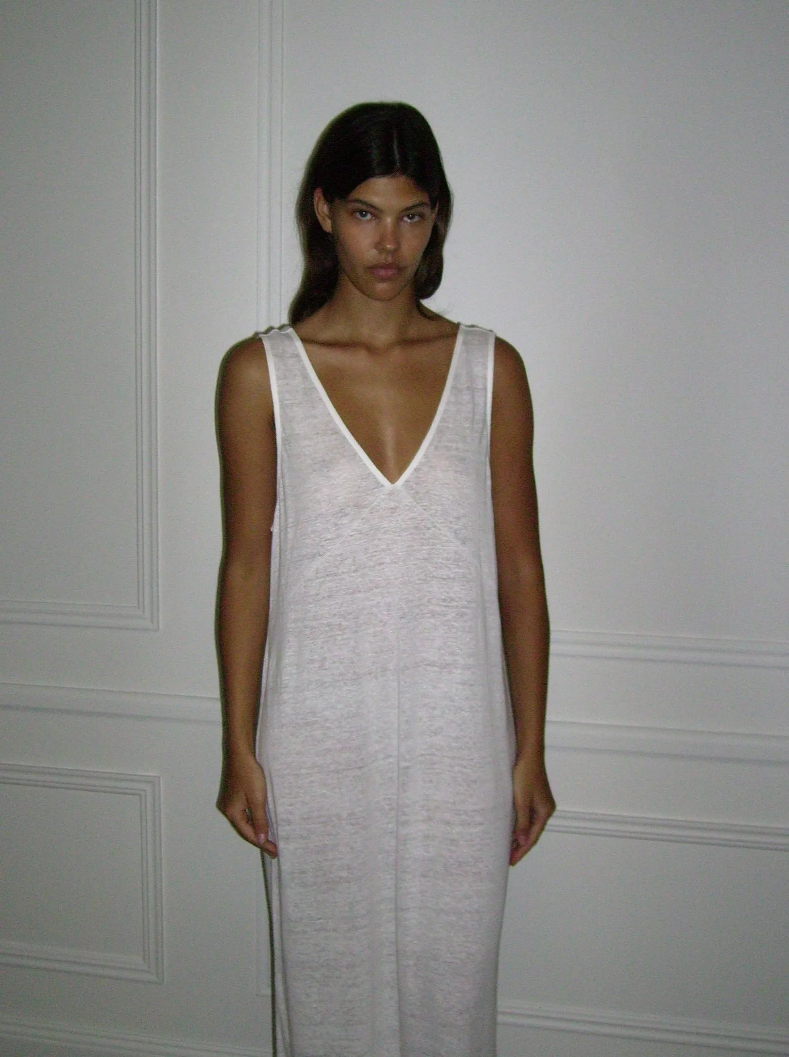 soft tank dress - ecru