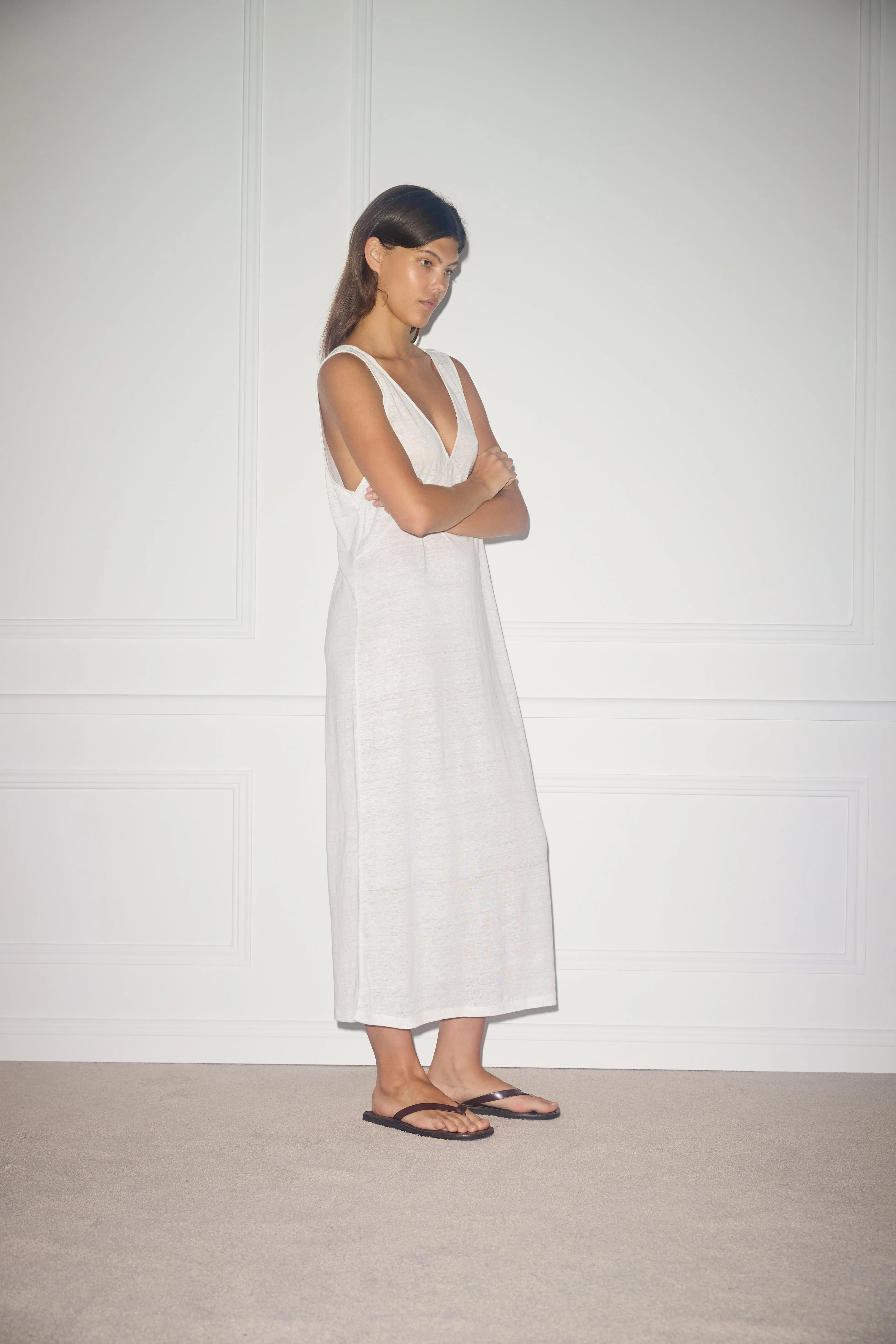 soft tank dress - ecru