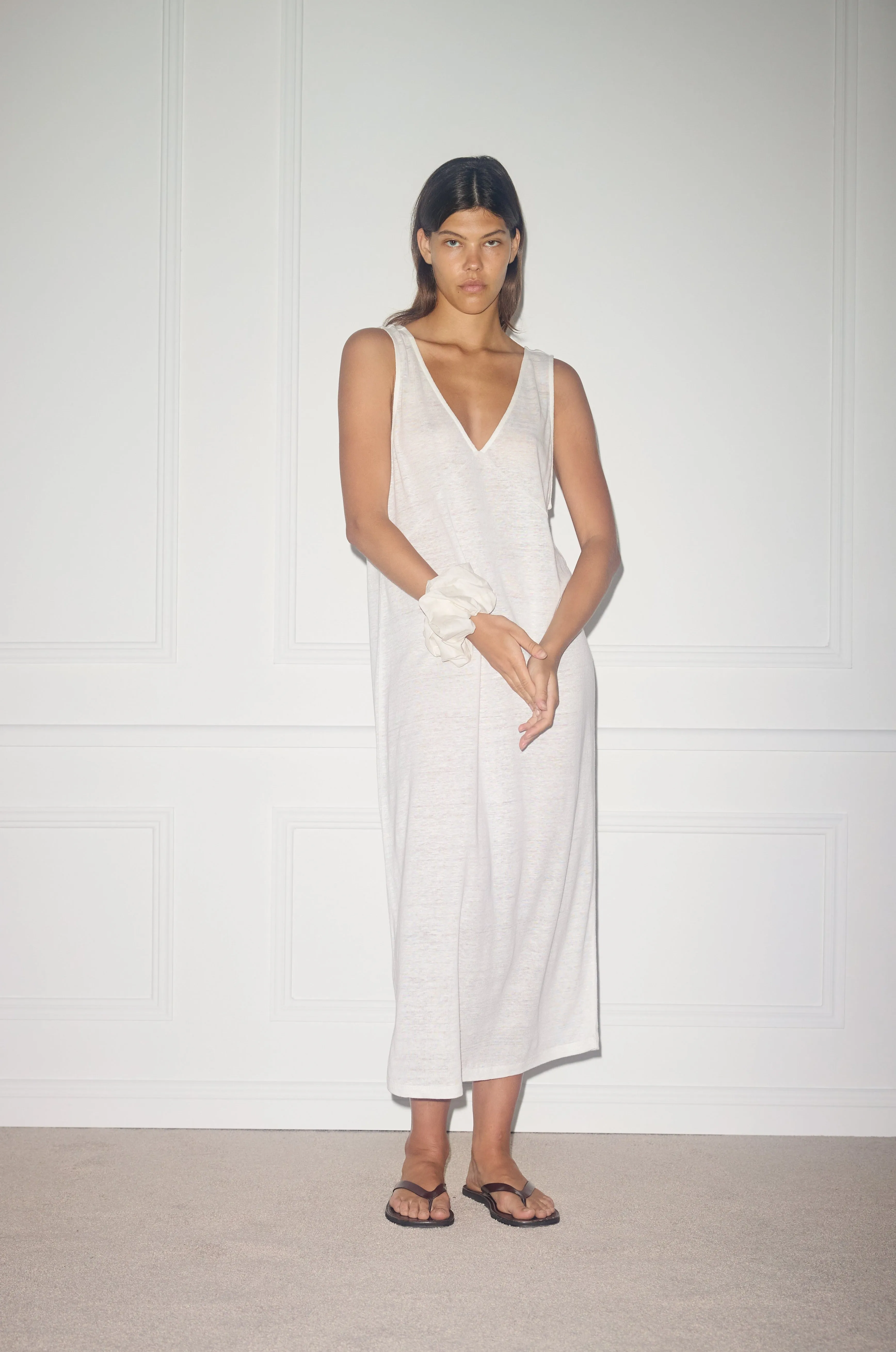 soft tank dress - ecru