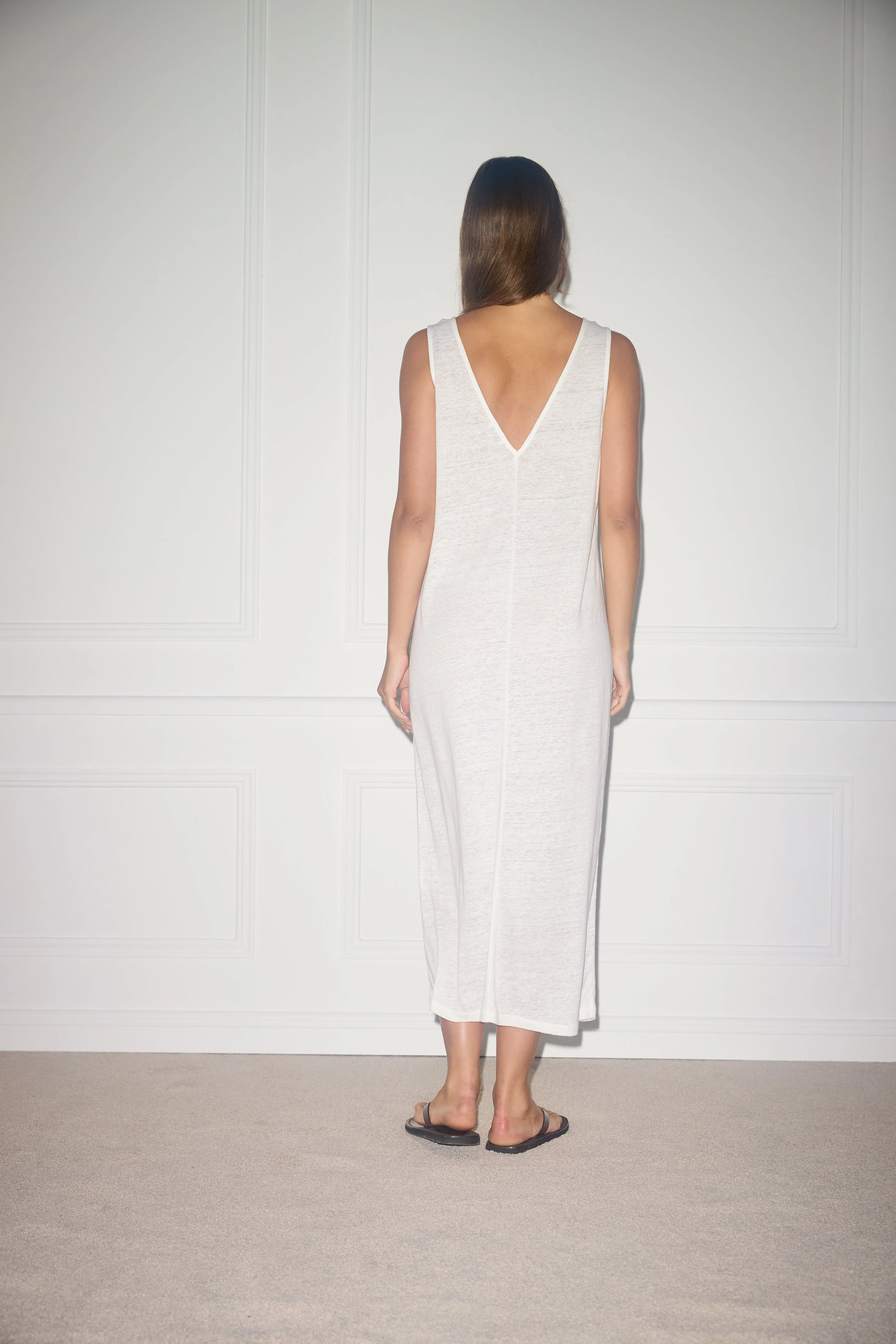soft tank dress - ecru