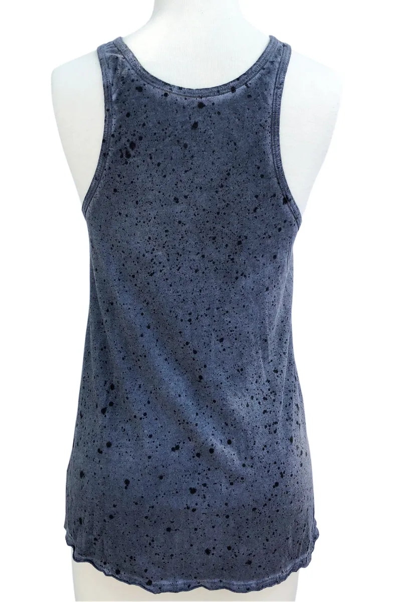 SWEET VIRTUES-Ohm Splatter Dye Cotton Racer Back Tank