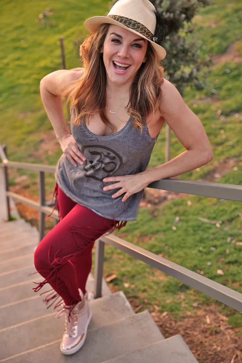 SWEET VIRTUES-Ohm Splatter Dye Cotton Racer Back Tank